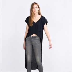 Zara asymmetrical crop top