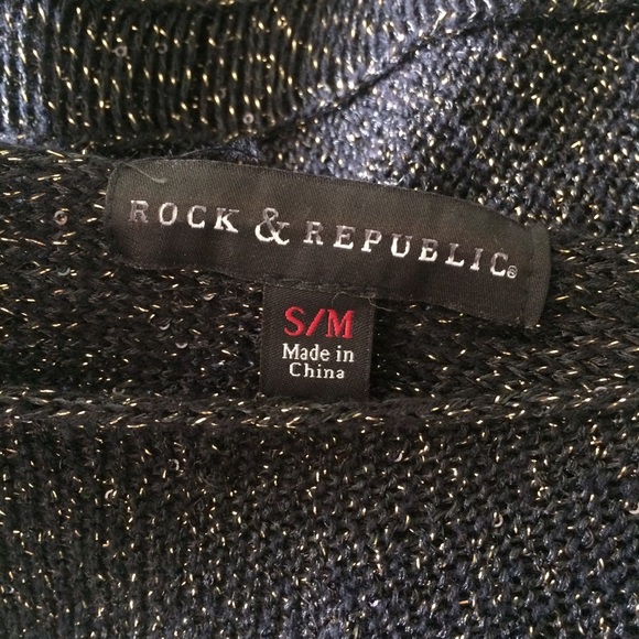 Rock & Republic black & gold sweater - Picture 4 of 4