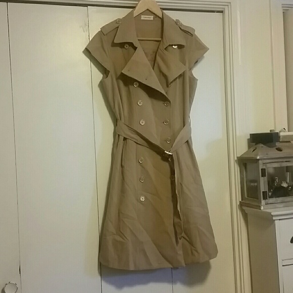 Calvin Klein Trench Coat Style Dress