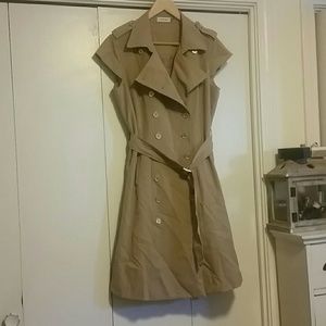 Calvin Klein Trench Coat Style Dress
