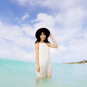 Line & Dot pleated mini dress