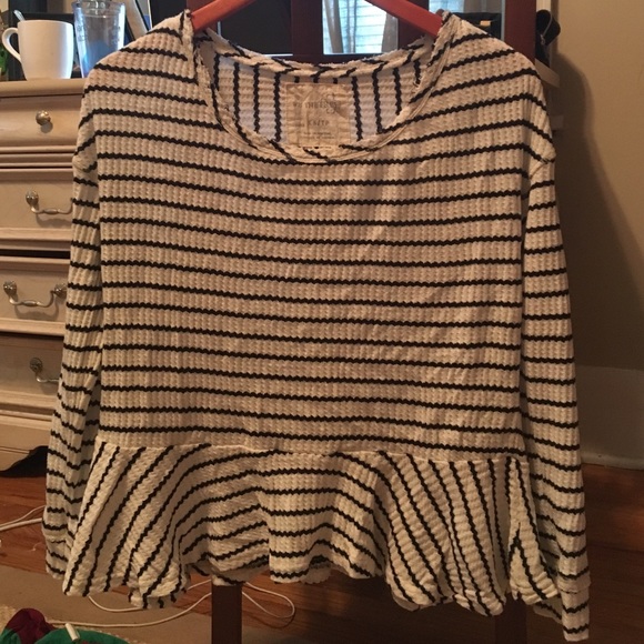 Free People stripe peplum top