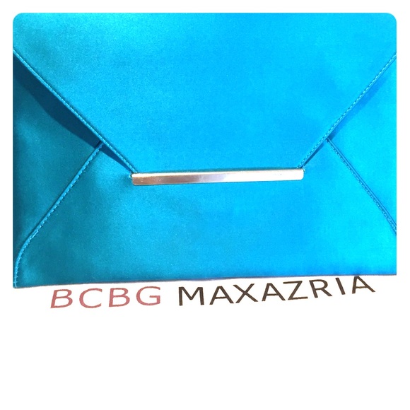 BCBG MAX AZRIA turquoise clutch