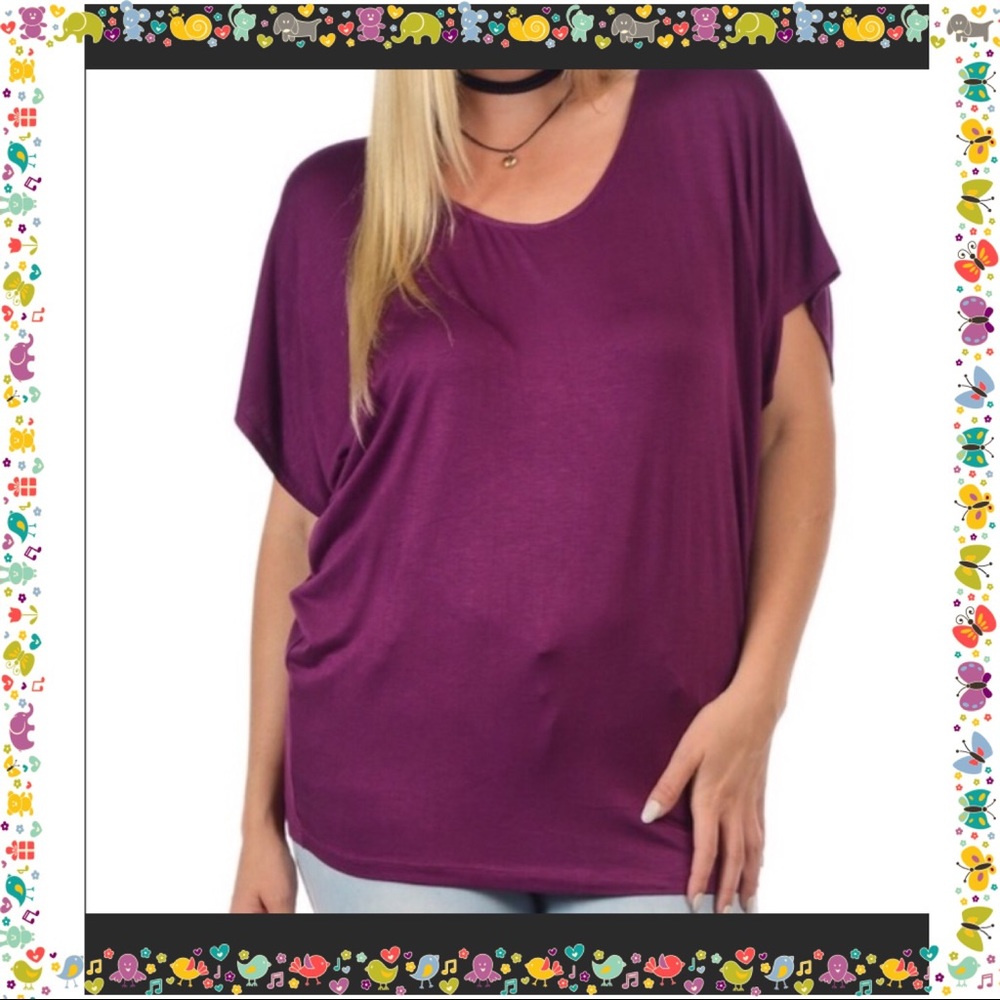 Purple Dolman Plus Size Top