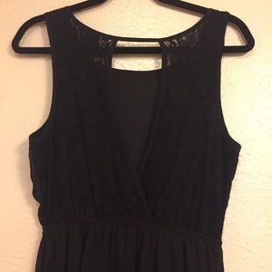 Black Maxi with Lace Back