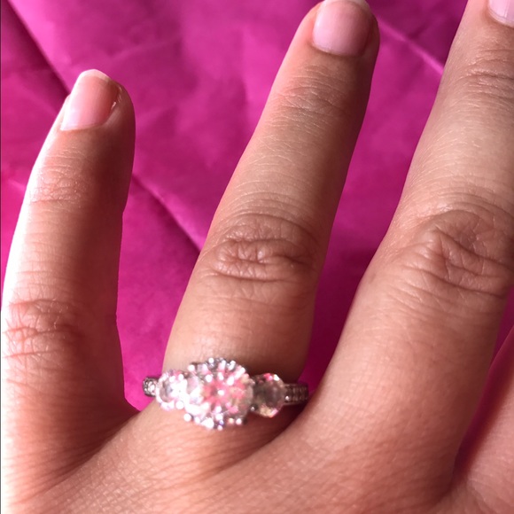 Diamonique engagement/wedding ring - Picture 3 of 3