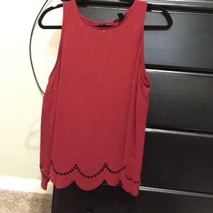 Chiffon Burgundy Tank
