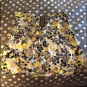 Yellow, Black, White and Grey Tube Top