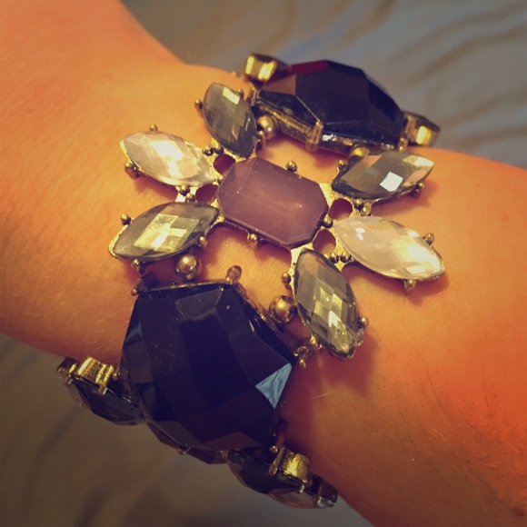 Jeweled statement bracelet