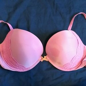Pink push up bra