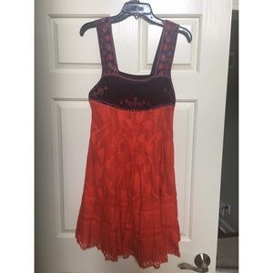 Free People Thick Floral Strapped Dress