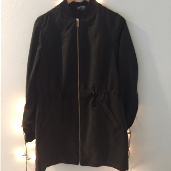 Olive green longline jacket