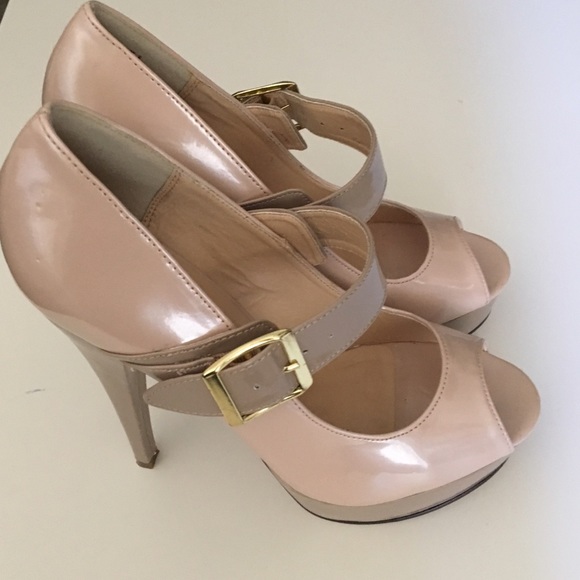 Blush Nude Patent Platforms - Picture 3 of 4