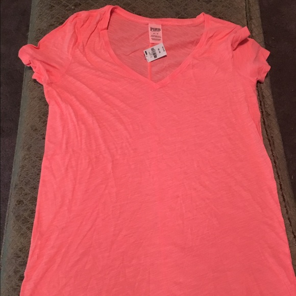 NWT PINK Victoria Secret t-shirt peach medium