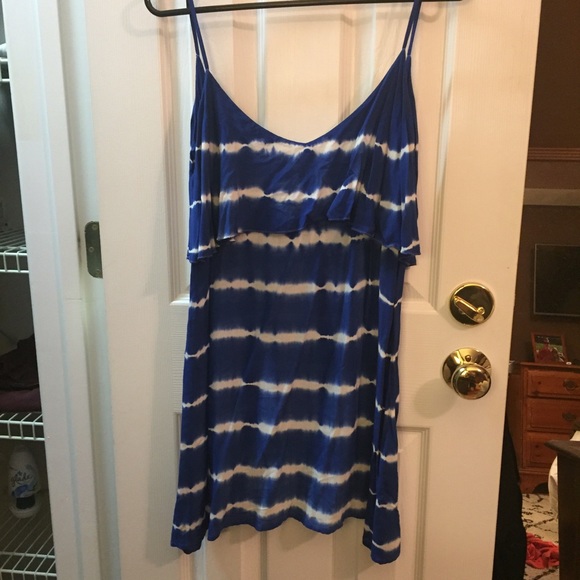 Tart blue indigo dyed silk dress