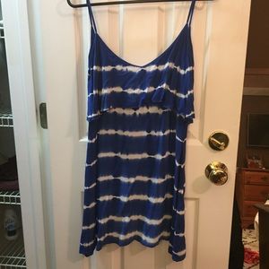 Tart blue indigo dyed silk dress
