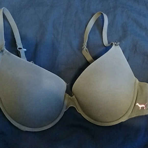 Gray worn bra
