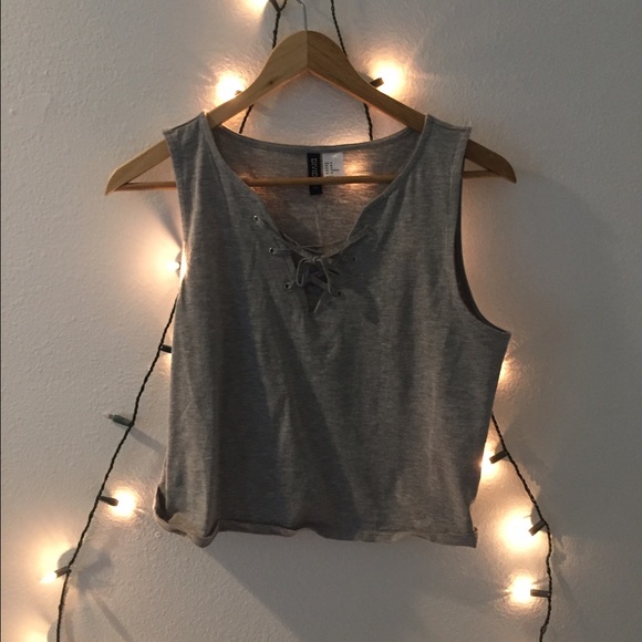 Grey crop top