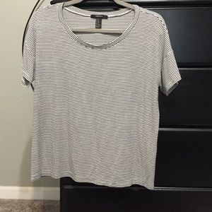 White/black stripped top