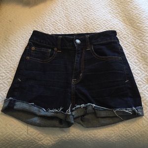 AMERICAN EAGLE HUGH WAISTED JEAN SHORTS