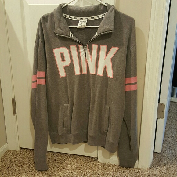 VS Pink Half Zip Pullover