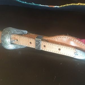 Alpaca Buckle with Leather and Colorful Belt