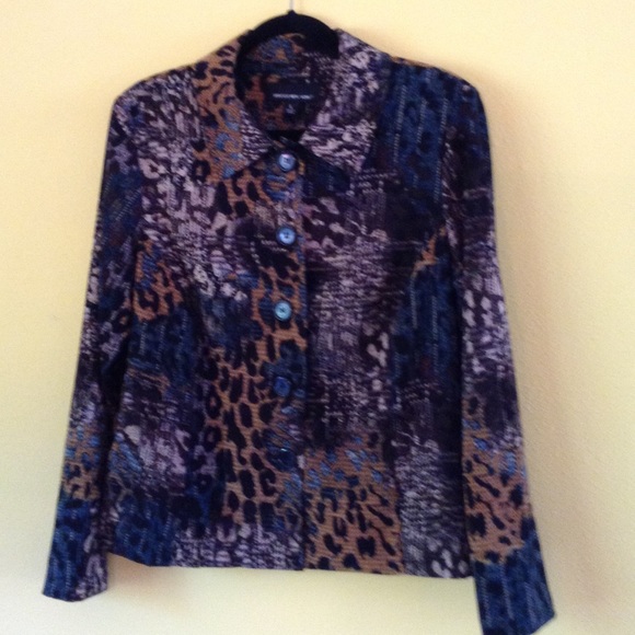 Animal  Print Multi-colored Jacket