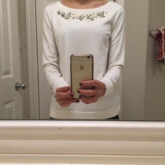 Loft sweatshirt with embelishment