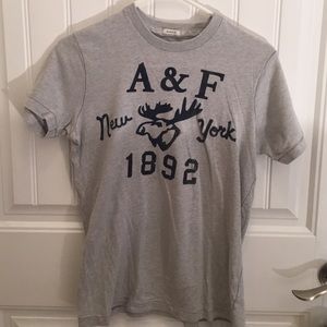 Mens Abercrombie and Fitch soft grey Muscle Tshirt