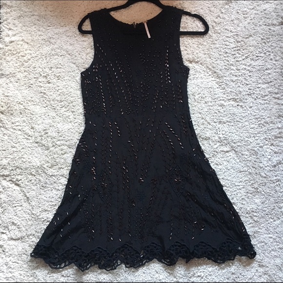 Free People Sparkly black dress