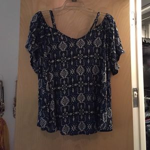 Blue and White Summer Top