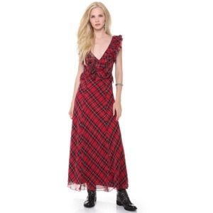 Free People Plaid Maxi Dress
