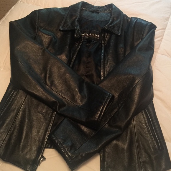 Wilsons black leather jacket