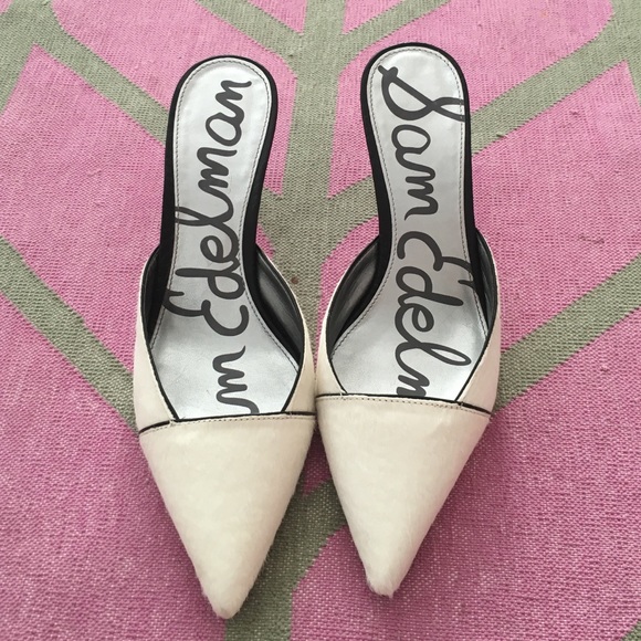 Sam Edelman white mules