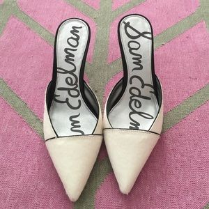 Sam Edelman white mules