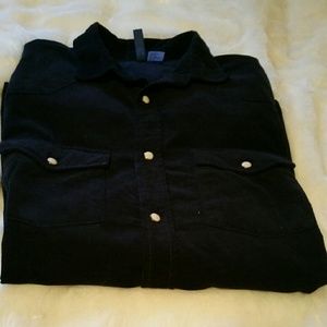 Men's H&M Navy corduroy shirt. Size small