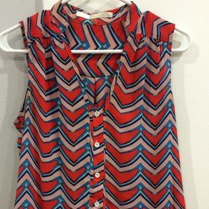 Colorful lightweight sleeveless blouse