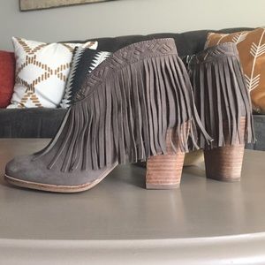 POSH boutique fringe FALL booties