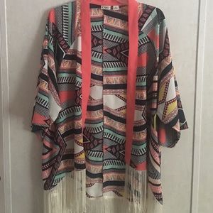 Tribal print kimono