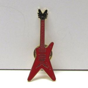 Guitar Pin, Enamel and Gold Tone