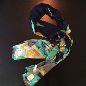 NWT navy floral scarf