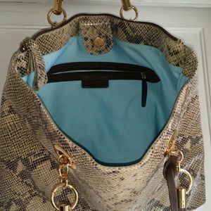 Cynthia rawley large snakeskin tote