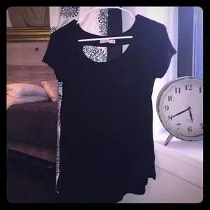 Open back black tee