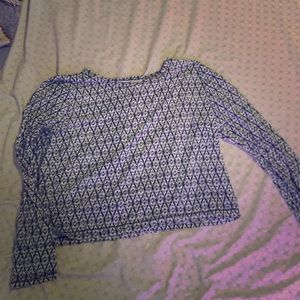 A long sleeved printed shirt