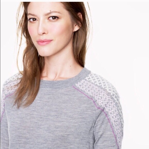 Jcrew embroidered-detailed sweater