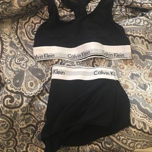 Calvin Klein boyshort and sports bra set!