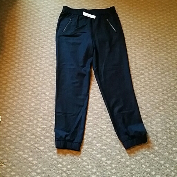 Jcrew black wool joggers