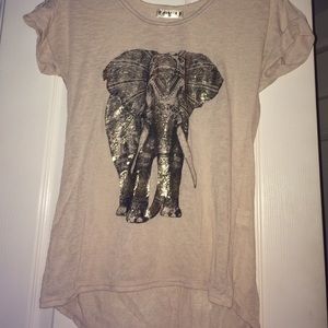 Cream elephant shirt
