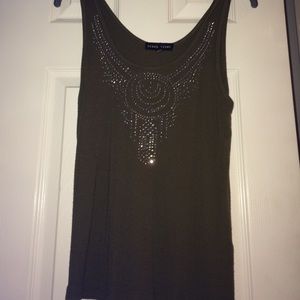 Dark green sparkle tank
