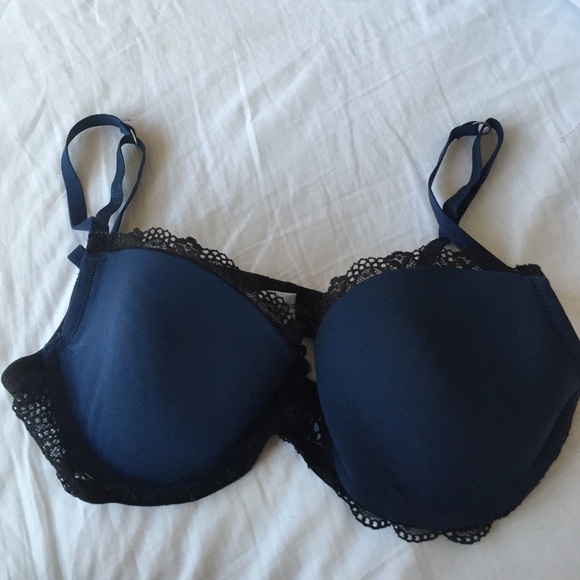 Navy and Black DKNY Lace Bra